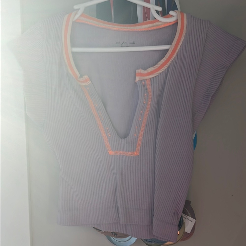 Women's Purple Top with Orange Trim